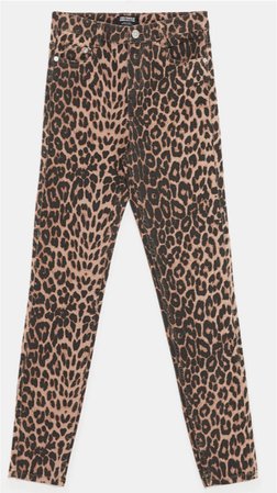 cheetah jeans Zara