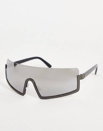 Topshop - Randloze zonnebril met spiegelglazen | ASOS