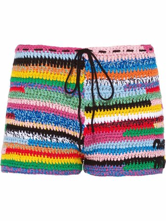 Miu Miu chunky-knit Cotton Shorts - Farfetch