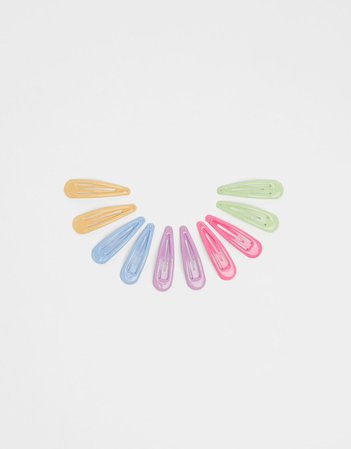 Pack of multicolored hair clips - NEW - Woman | Bershka