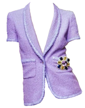 Chanel spring summer 1995 purple jacket top