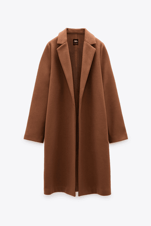 Brown longline coat