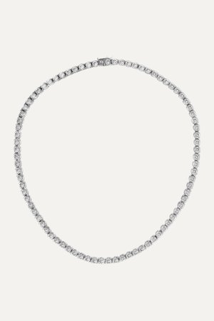 Silver Silver-tone cubic zirconia necklace | Kenneth Jay Lane | NET-A-PORTER
