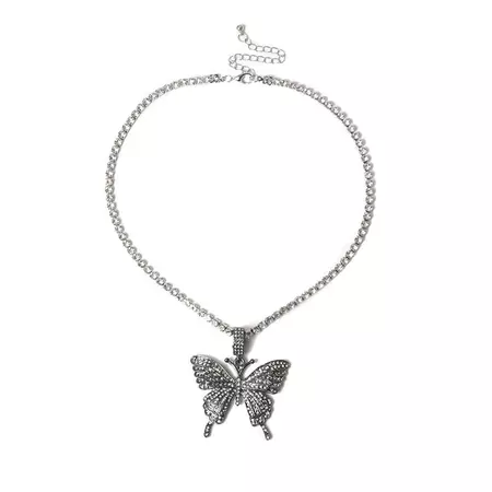 Alt Big Butterfly Pendant Necklace - Shoptery
