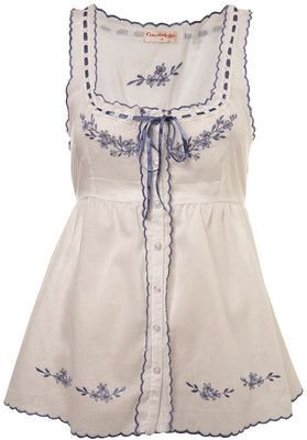 White Embroidered Summer Top