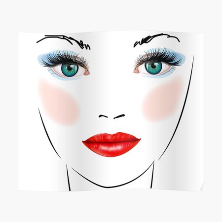 Woman's face with makeup