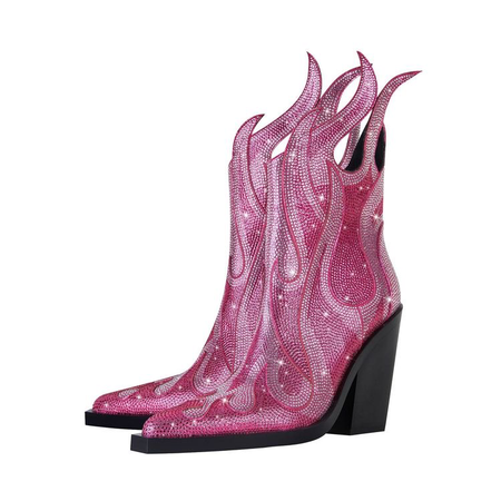 pink flame boots