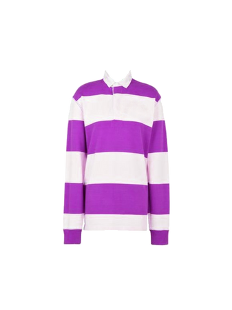 Purple and White Polo Rugby Long Sleeve Shirt (Dei5 edit)