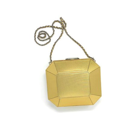 Chanel Structured Metallic Box Chain Clutch – Treasures of NYC