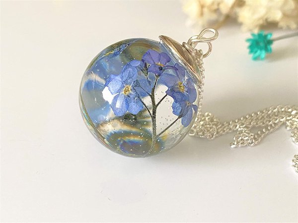 forget me not necklace - Google Search