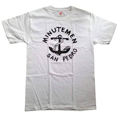 Amazon.com: MINUTEMEN - San Pedro / Anchor - White T-shirt - size Youth Large: Clothing
