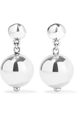 Sophie Buhai | Ball Drop silver earrings | NET-A-PORTER.COM
