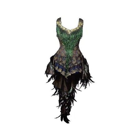 Peacock corset