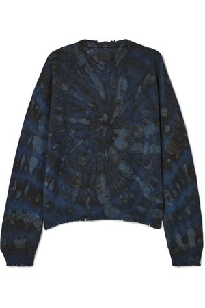 RtA | Emma distressed tie-dyed cashmere sweater | NET-A-PORTER.COM