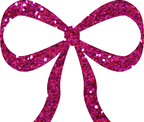 pink glitter bow png