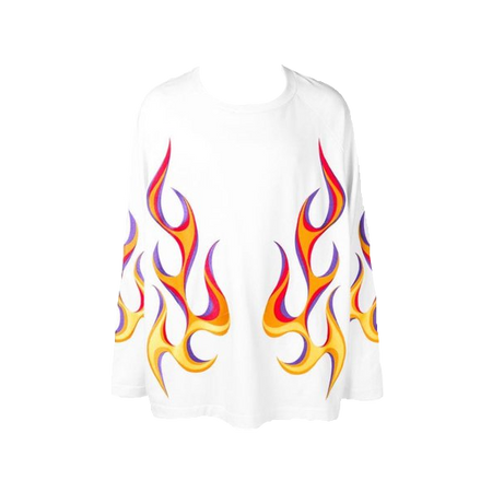 Etudes Studio White Desert Flaming Print Sweater White (Dei5 edit)