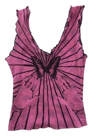 butterfly pink tank top