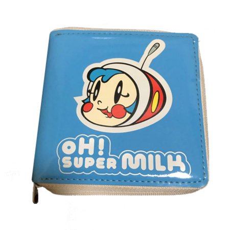 oh! super milk chan blue rubber wallet bag