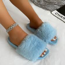light blue fluffy slippers - Google Search