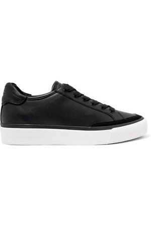 rag & bone | Army suede-trimmed leather sneakers | NET-A-PORTER.COM