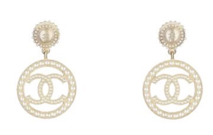 gold Chanel earrings