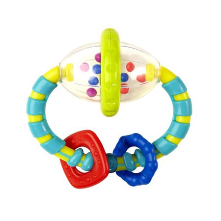 Bright Starts Grab and Spin Baby Rattle and BPA-free Teether Toy, Ages 3 Months + - Walmart.com