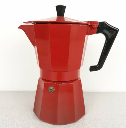 Pezzetti Italian Stovetop Coffee Espresso Maker Percolator Moka Pot Red | eBay