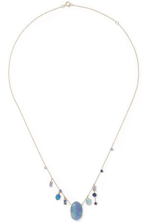 Wwake | Gold, sapphire and opal necklace | NET-A-PORTER.COM
