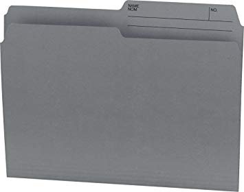 Hilroy 55170 Colored File Folders, Letter Size, 10.5 Point, Half Cut, Reversible, 100-Count, Grey: Amazon.ca: Office Products