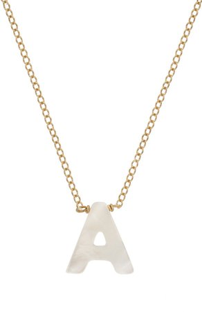 Dawn Mother-of-Pearl Initial Pendant Necklace