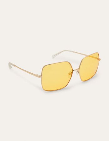 Wire Frame Sunglasses - Yellow | Boden US