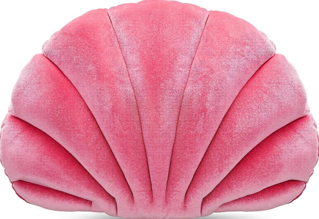 pink seashell pillow