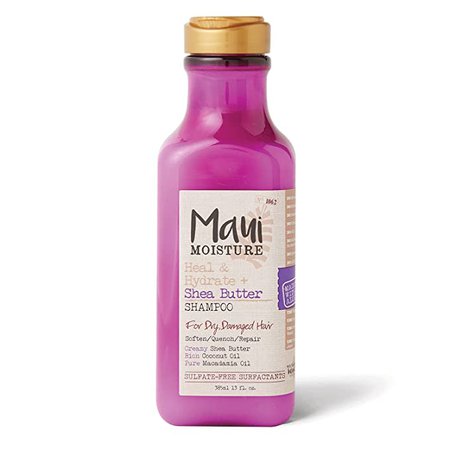 Maui Moisture Heal & Hydrate + Shea Butter Shampoo to Repair & Deeply Moisturize Tight Curly Hair with Coconut & Macademia Oils, Vegan, Silicone, Paraben & Sulfate-Free, 13 fl oz : Everything Else