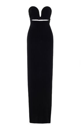 ALAÏA Model Ribbed Wool-Blend Maxi Dress By Alaïa | Moda Operandi