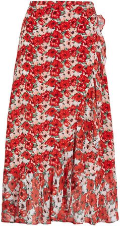 Rixo Gracie Floral Midi Skirt