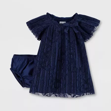 Baby Girls' Holiday Lace Dress - Just One You® Made By Carter's Navy Blue : Target