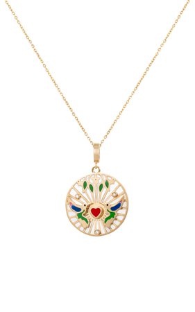 The Love Bird 18k Yellow Gold Pendant Necklace By L'atelier Nawbar | Moda Operandi