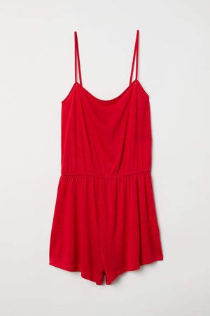 Jersey Jumpsuit - Red