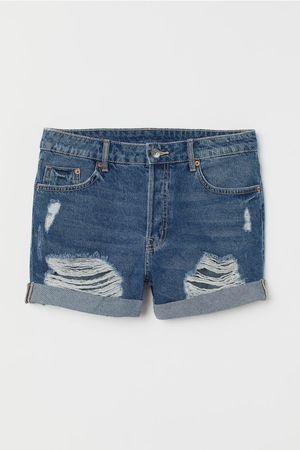 Denim shorts Boyfriend - Denim blue - | H&M GB