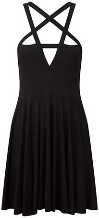 Fashion Dress Gothic Vintage Romantic Casual Dress for Women (XL, style1) (XL, Black) at Amazon Women’s Clothing store
