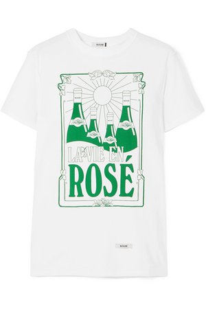 BLOUSE | T-shirt en jersey de coton imprimé La Vie En Rosé | NET-A-PORTER.COM