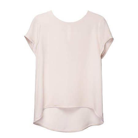 Cuyana Women's Silk Tee In Blush Pink | Size: | THE YES