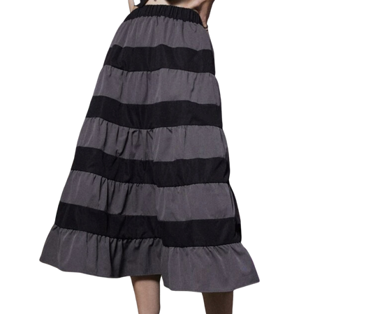 Black tiered skirt