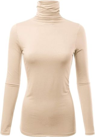 FASHIONOLIC Womens Premium Long Sleeve Turtleneck Lightweight Pullover Top Sweater (S-3X, Made in USA) at Amazon Women’s Clothing store