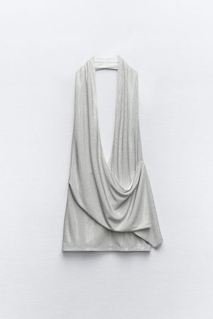 JEWEL TRIM MINI DRESS - Silver | ZARA United States