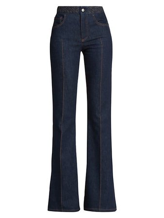 Chloé Recycled Stretch-Flare Jeans | SaksFifthAvenue