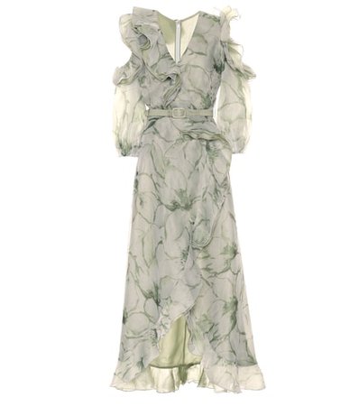 Silk-blend organza gown