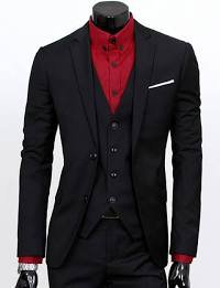 prom tux all black with black shirt on manmiquin - Google Search
