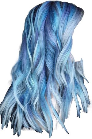 light blue hair with purple highlights