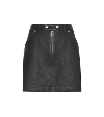 Exclusive to mytheresa.com – leather and suede miniskirt